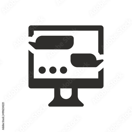 Chat forum icon on white background