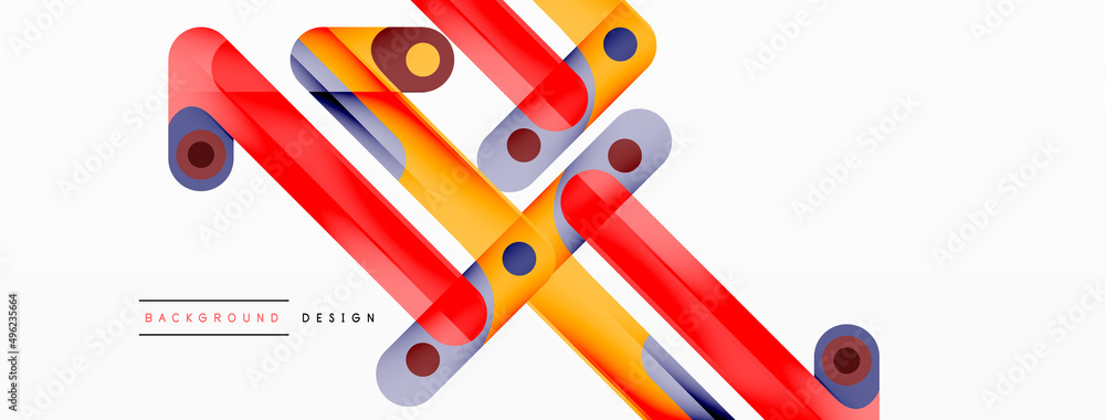 Colorful dynamic stripe composition. Lines geometric creative abstract background for wallpaper, banner or landing Colorful dynamic stripe composition. Lines geometric creative abstract background for wallpaper, banner or landing