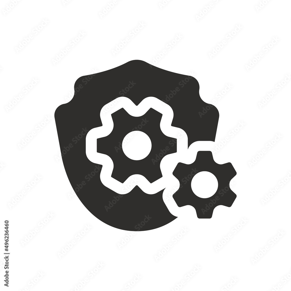 Security setting icon on white background Security setting icon on white background
