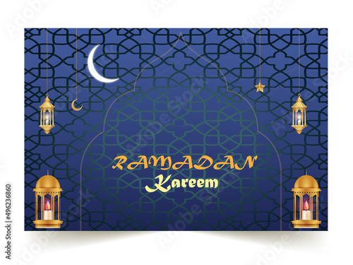 Ramadan Kareem vector card, Ramadan Mubarak.