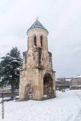 Bell tower of Cathedral of the Dormition, or the Kutaisi Cathedral, more commonly known as Bagrati Cathedral.
