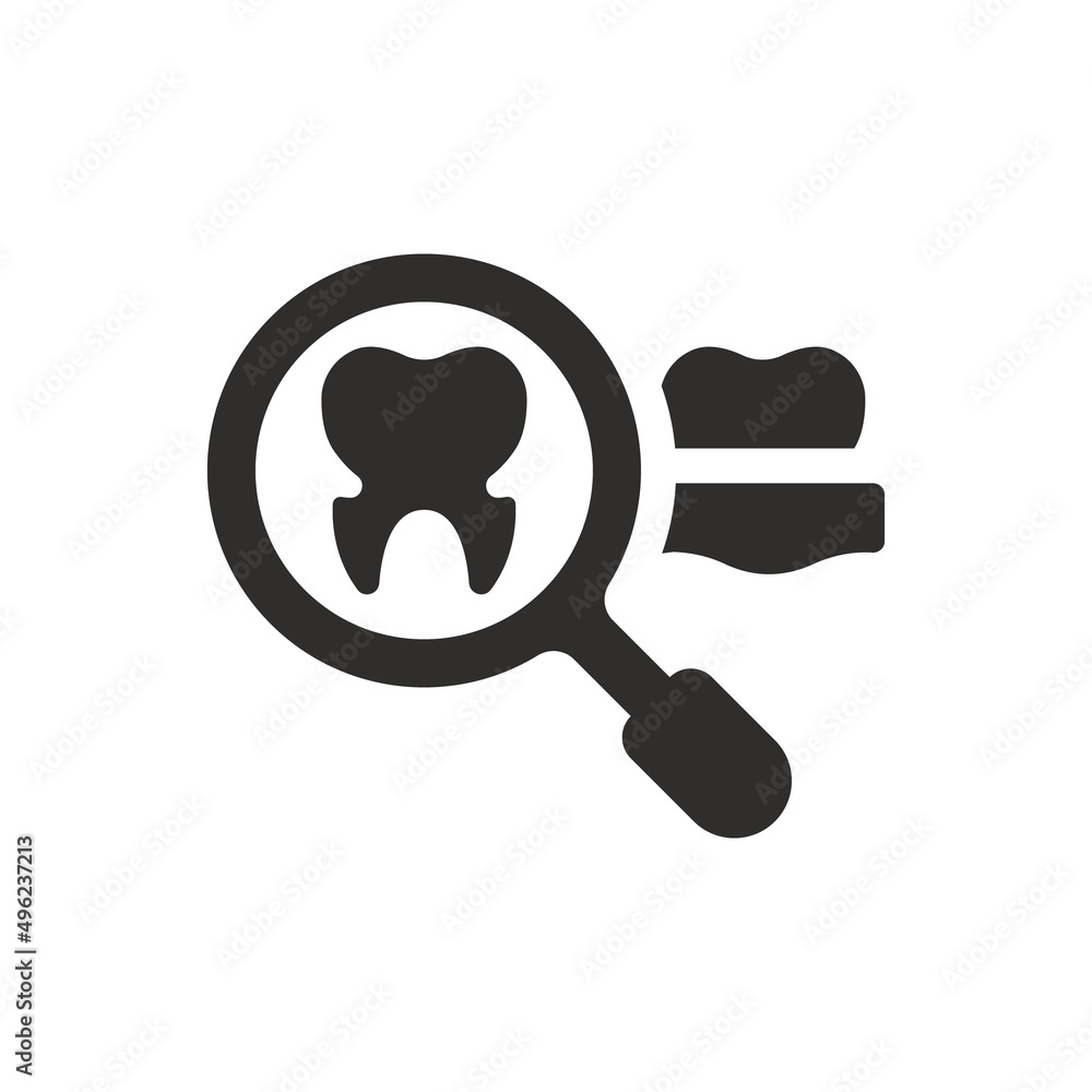 Dental checkup icon on white background Dental checkup icon on white background