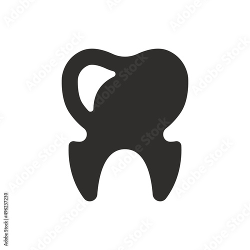 Tooth icon on white background