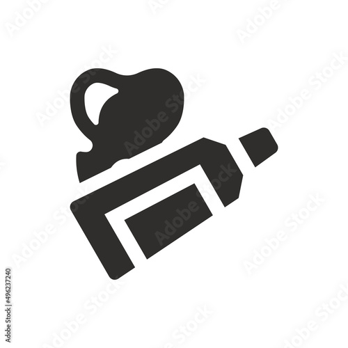 Tooth paste icon on white background