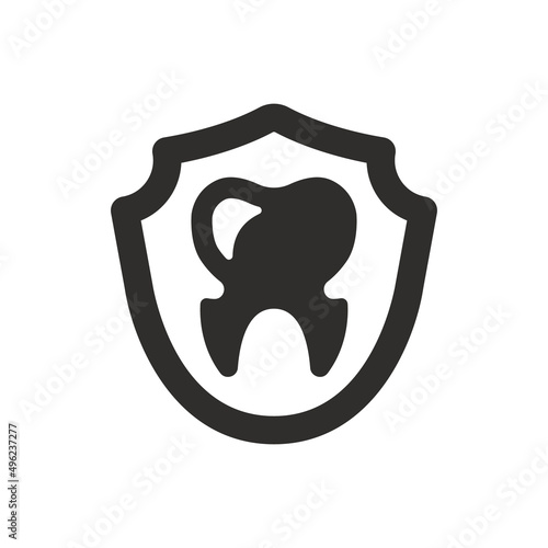 Dental protection icon on white background