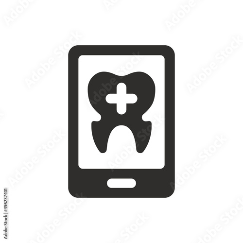 Dental mobile application icon on white background
