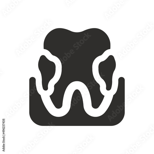 Dental gum icon on white background