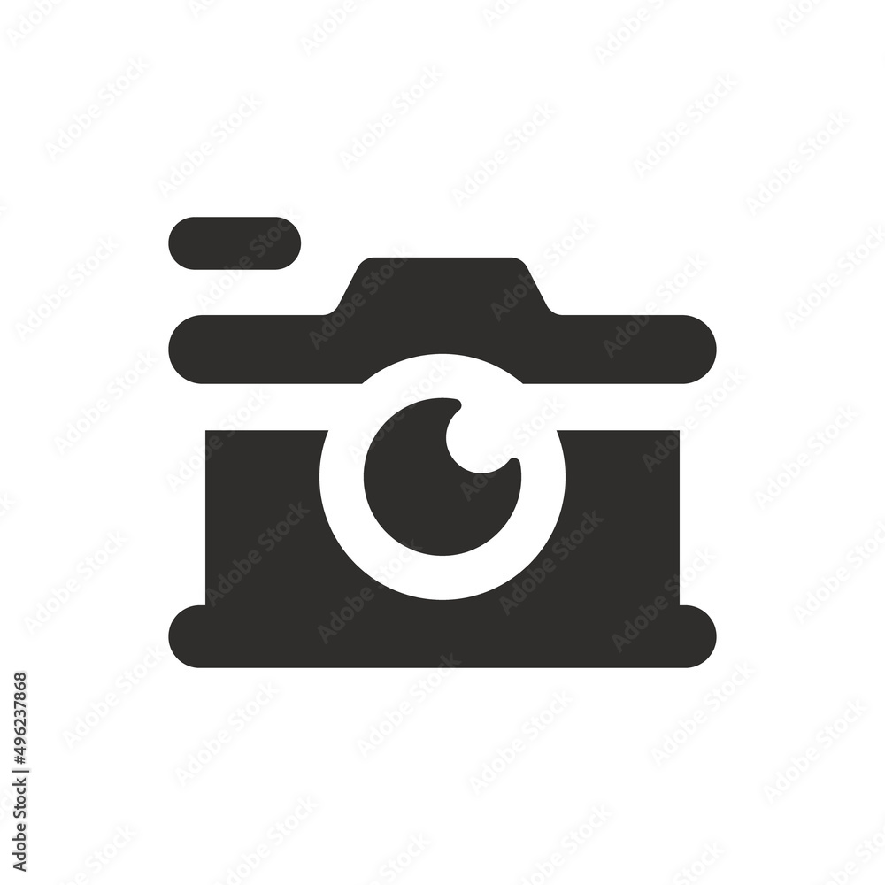 Digital camera icon on white background Digital camera icon on white background