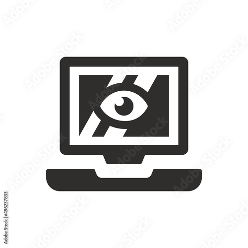 Compute spy icon on white background