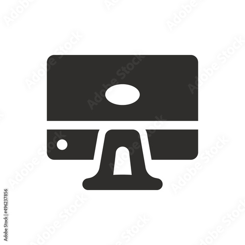 Desktop monitor icon on white background