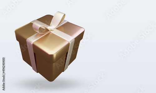 3d box gift easter icon rendering left view