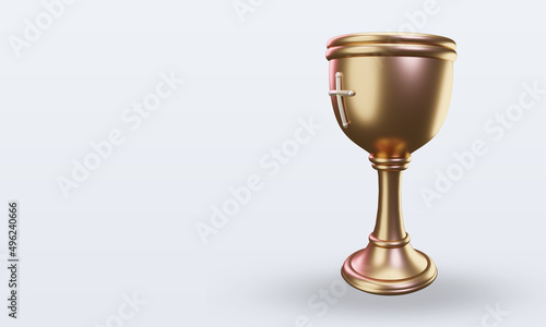 3d Chalice easter icon rendering right view