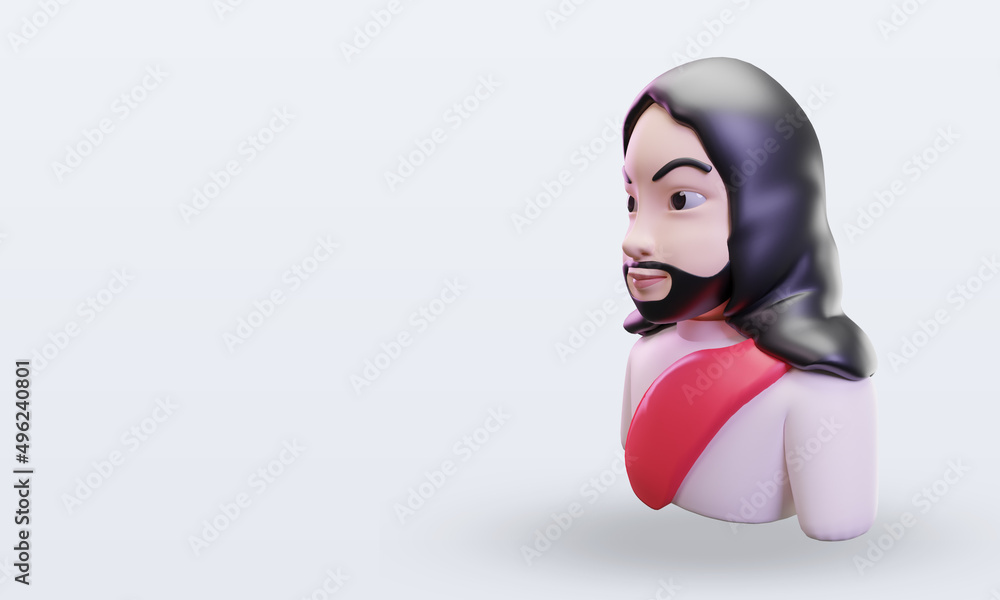 3d Jesus easter icon rendering right view 3d Jesus easter icon rendering right view