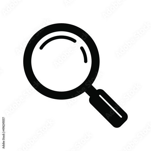 Magnifying glass icon, vector magnifier or loupe sign. Search icon.