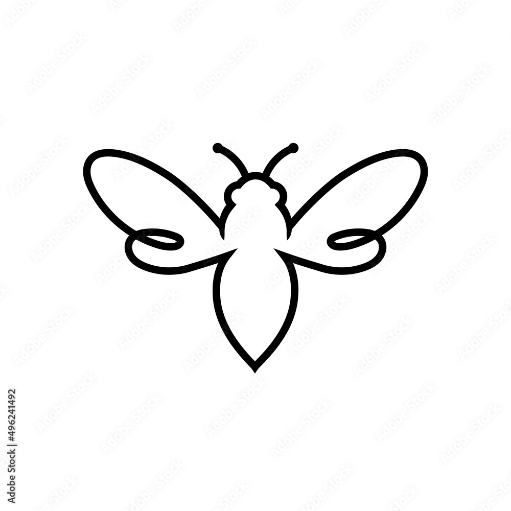 Bee icon design template vector isolated illustration Bee icon design template vector isolated illustration