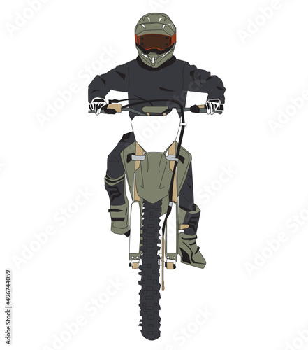 illustration of a biker