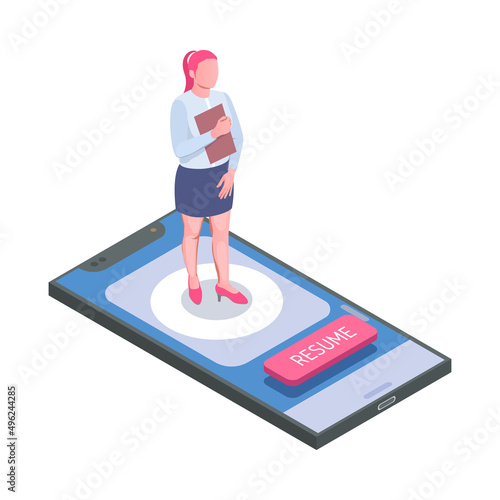 Recruiting Isometric Icon