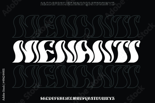 Stylish alphabet font typeface design, suitable for creative design, cover album, poster, Vector illustration.