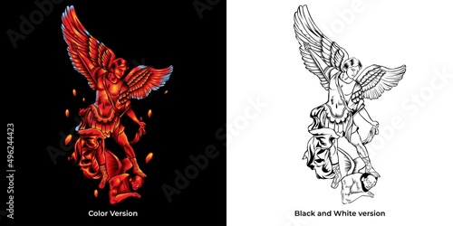archangel of heaven vector illustration