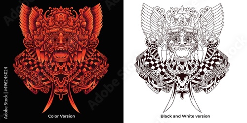 king of barong vector illustration