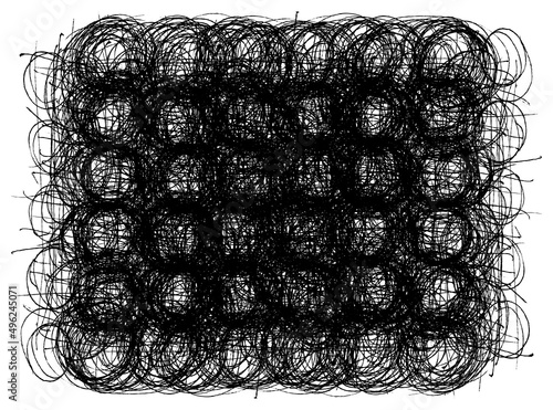 Hand drawn scribble symbols isolated on white. Doodle style sketched bubble shapes. Monochrome vector design elements.