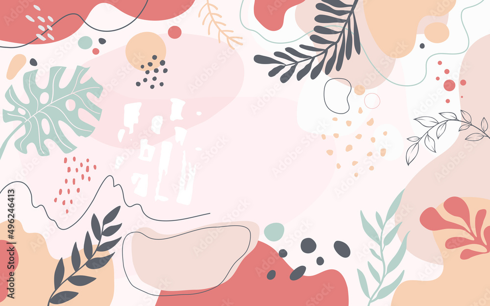 Design banner frame flower Spring background with beautiful. flower background for design. Colorful background with tropical plants. Design banner frame flower Spring background with beautiful. flower background for design. Colorful background with tropical plants.