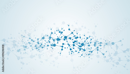 molecule structure concept of neurons medical system abstract connecting DNA network medical science vector