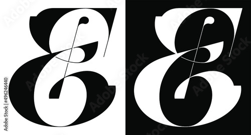 letter e monogram logo initial logotype vector brading