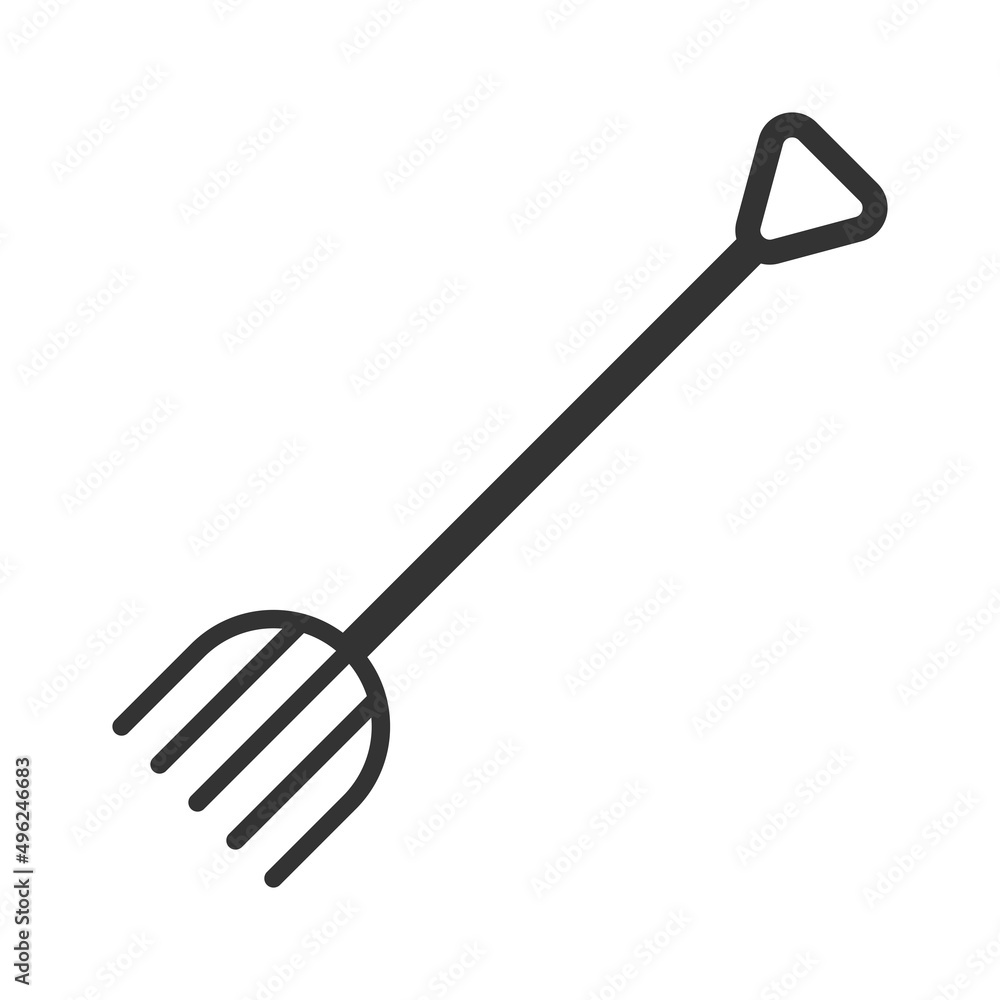 Pitchfork black vector icon on white background Pitchfork black vector icon on white background
