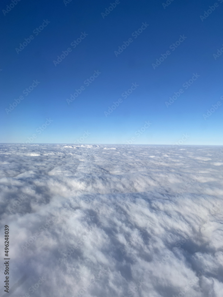 nice clouds background. View of beautiful clouds with blue sky.  