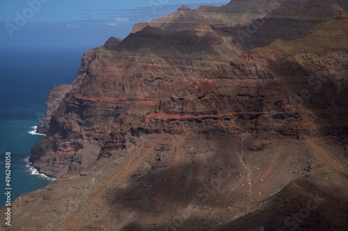 Gran Canaria, landscapes along the route Tasartico - Playa de Guigui beach in south west of the island
 photo