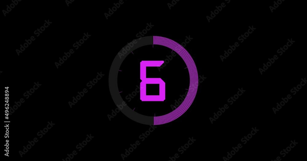 Digital Video countdown counter from 10 to 1 with alpha matte. 4K Digital Video countdown counter from 10 to 1 with alpha matte. 4K