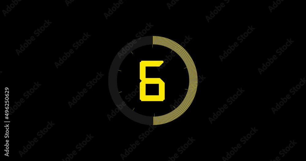 Digital Video countdown counter from 10 to 1 with alpha matte. 4K Digital Video countdown counter from 10 to 1 with alpha matte. 4K