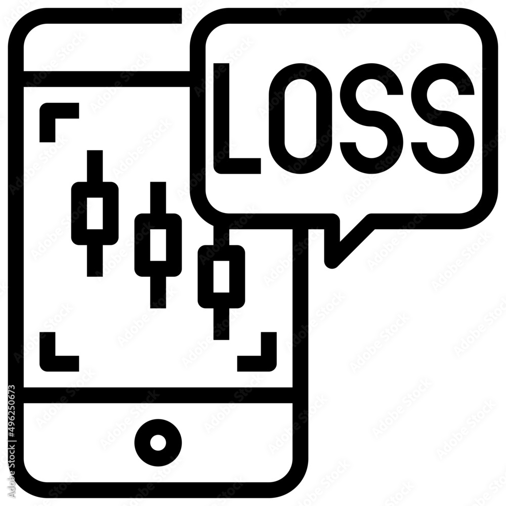 LOSS line icon,linear,outline,graphic,illustration LOSS line icon,linear,outline,graphic,illustration