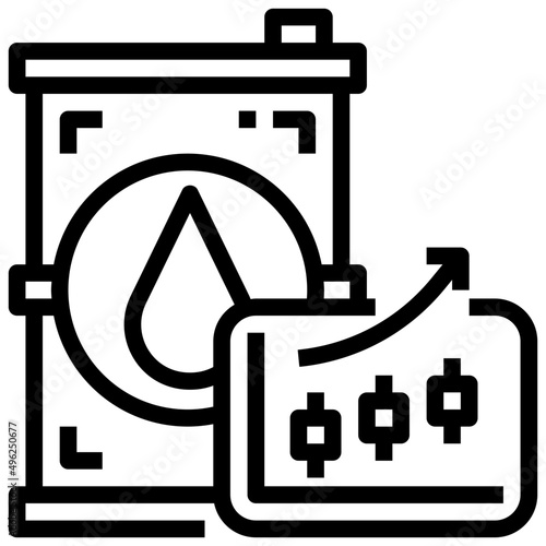 OIL BARREL line icon,linear,,graphic,illustration