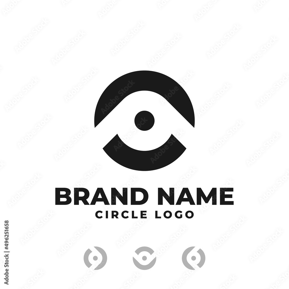 abstract decorative circle monogram vector logo design element