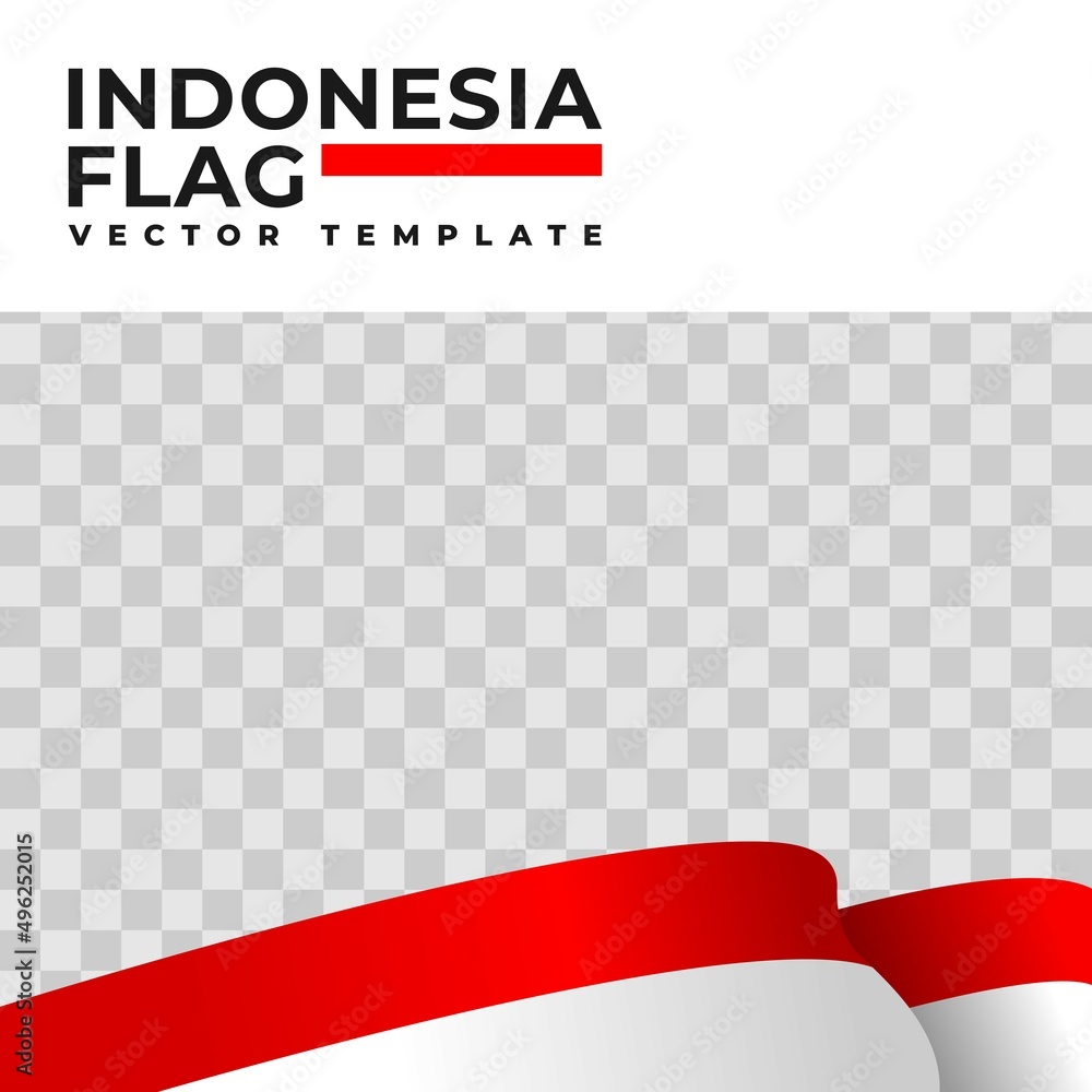 vector illustration of indonesia flag with transparent background. country flag vector template. vector illustration of indonesia flag with transparent background. country flag vector template.