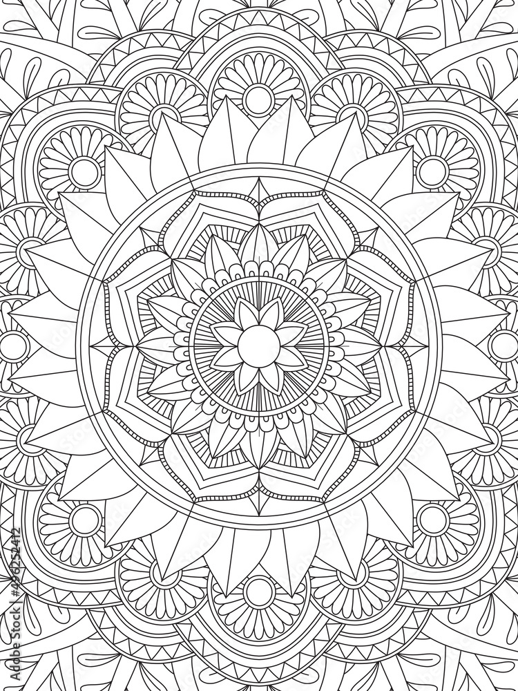 Fototapeta premium Mandala Coloring Page