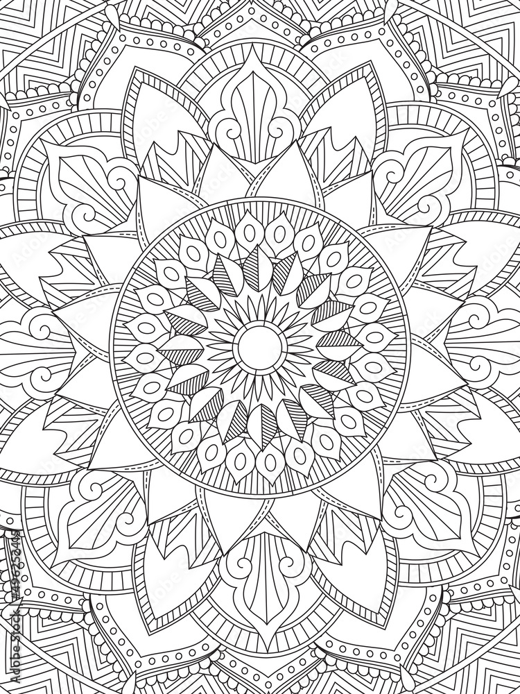 Fototapeta premium Mandala Coloring Page