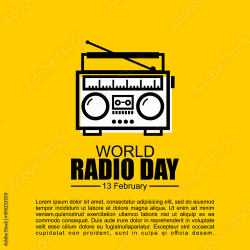 World Radio Day, poster and banner