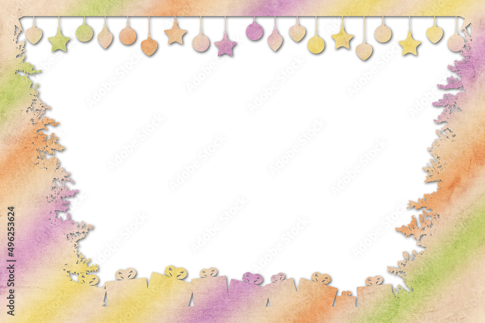 Christmas Baubles Trees and Gifts with White Background Christmas Baubles Trees and Gifts with White Background
