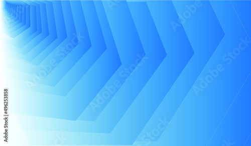 Blue Background with lines and Hexagonal shape. Blue and white gradient background