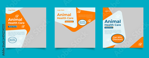 Pet store social media banner post template
