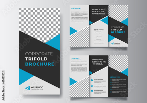 Tri fold brochure template design, Business Tri fold brochure design, Corporate Tri fold brochure design, brochure flyer design, Vector a4
