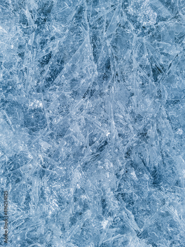 Close-up of ice crystals, close-up, textured background.