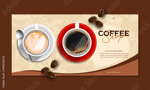 Poster template for coffee shop