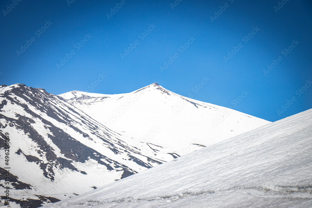 snow on etna, vulcano, sicily, italy, europe, lava stone, black, crateri silvestri