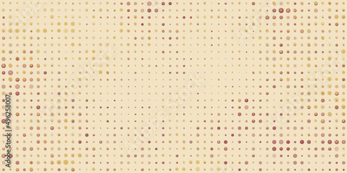 Abstract Brown Spotted Pixels Pattern, Geometric Mosaic Texture - Generative Art, Vector Background
