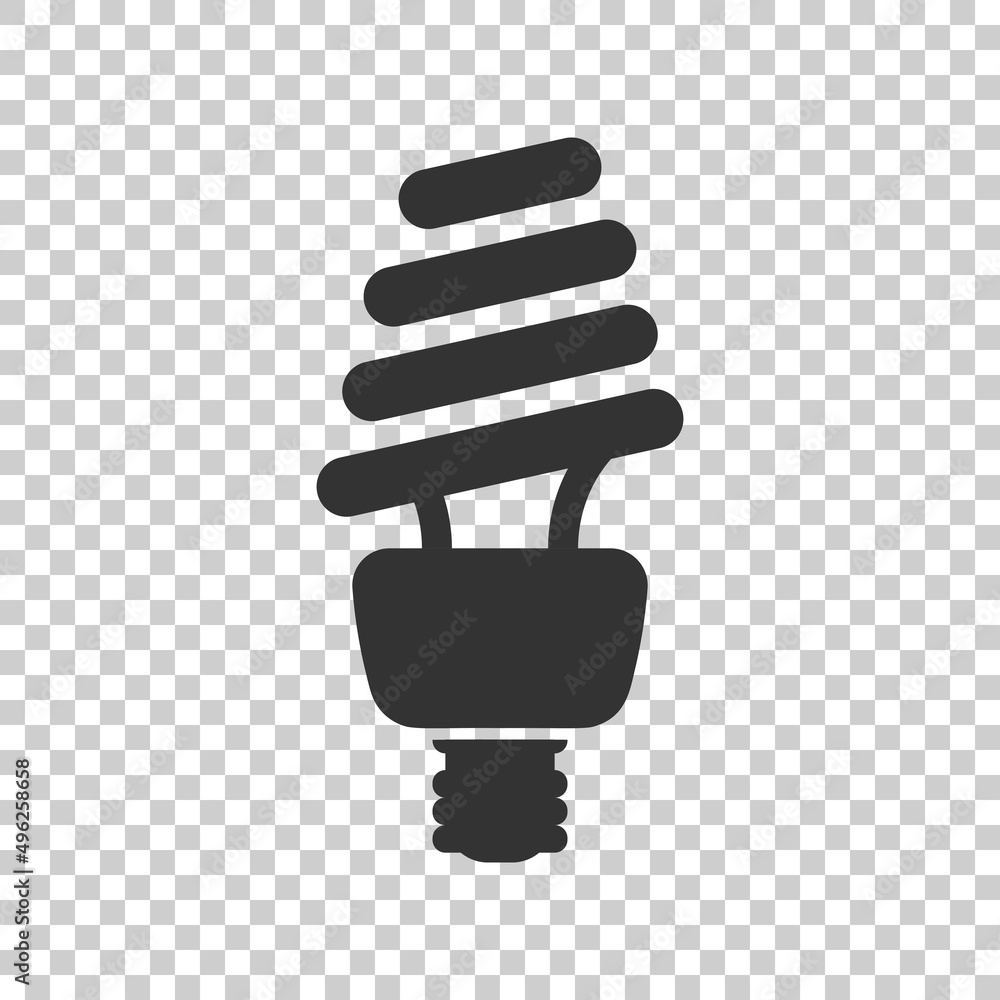 Light bulb icon in flat style. Lightbulb vector illustration on white isolated background. Energy lamp sign business concept. Light bulb icon in flat style. Lightbulb vector illustration on white isolated background. Energy lamp sign business concept.