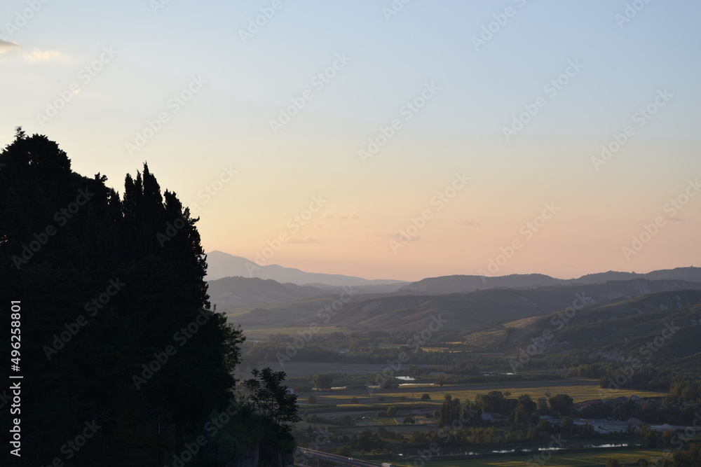 Sonnenuntergang bei Assisi